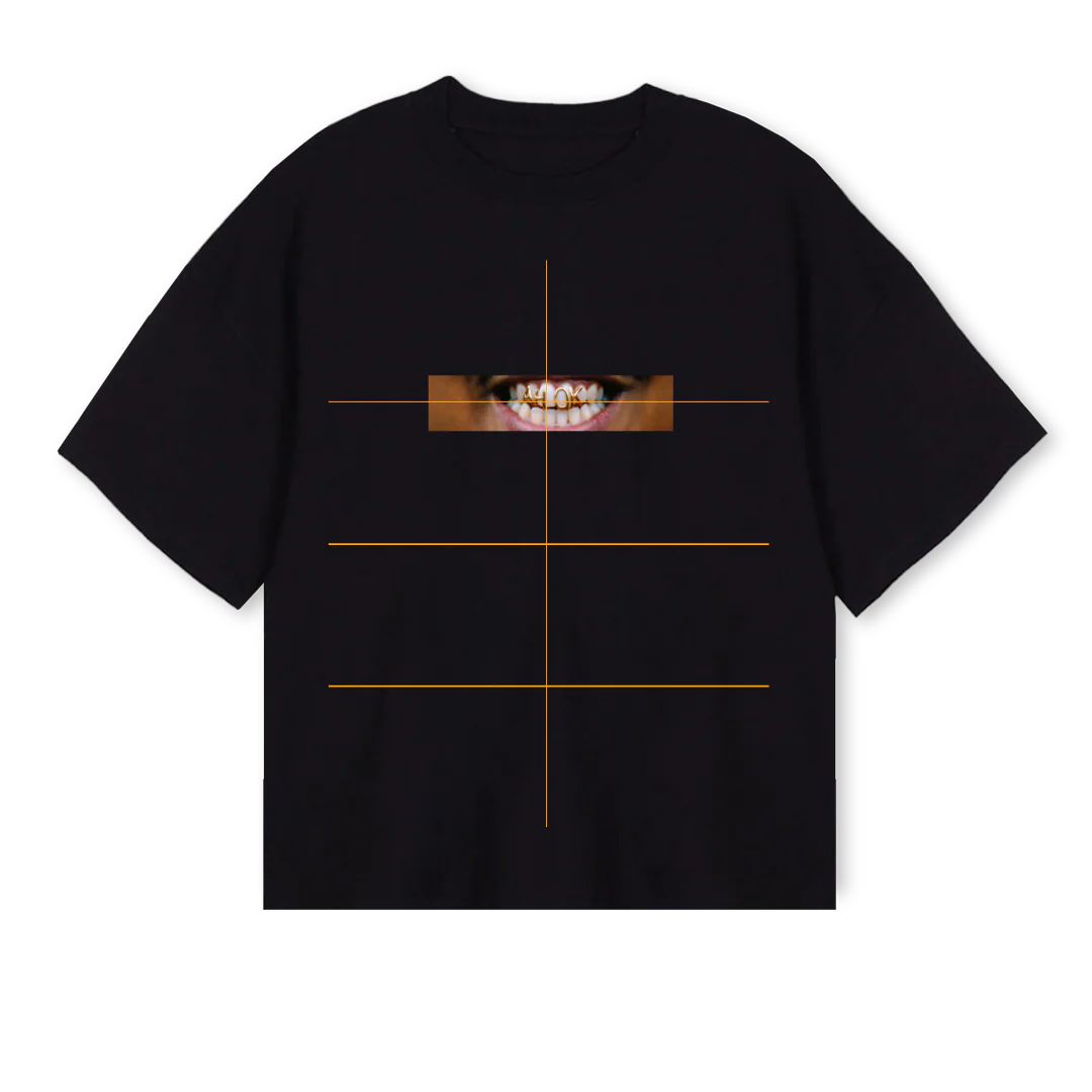 AHOKSAMPLE Black Oversized Boxy Tee.