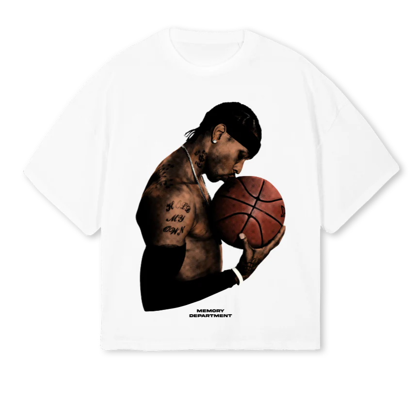 AI_1 White Oversized Boxy Tee.