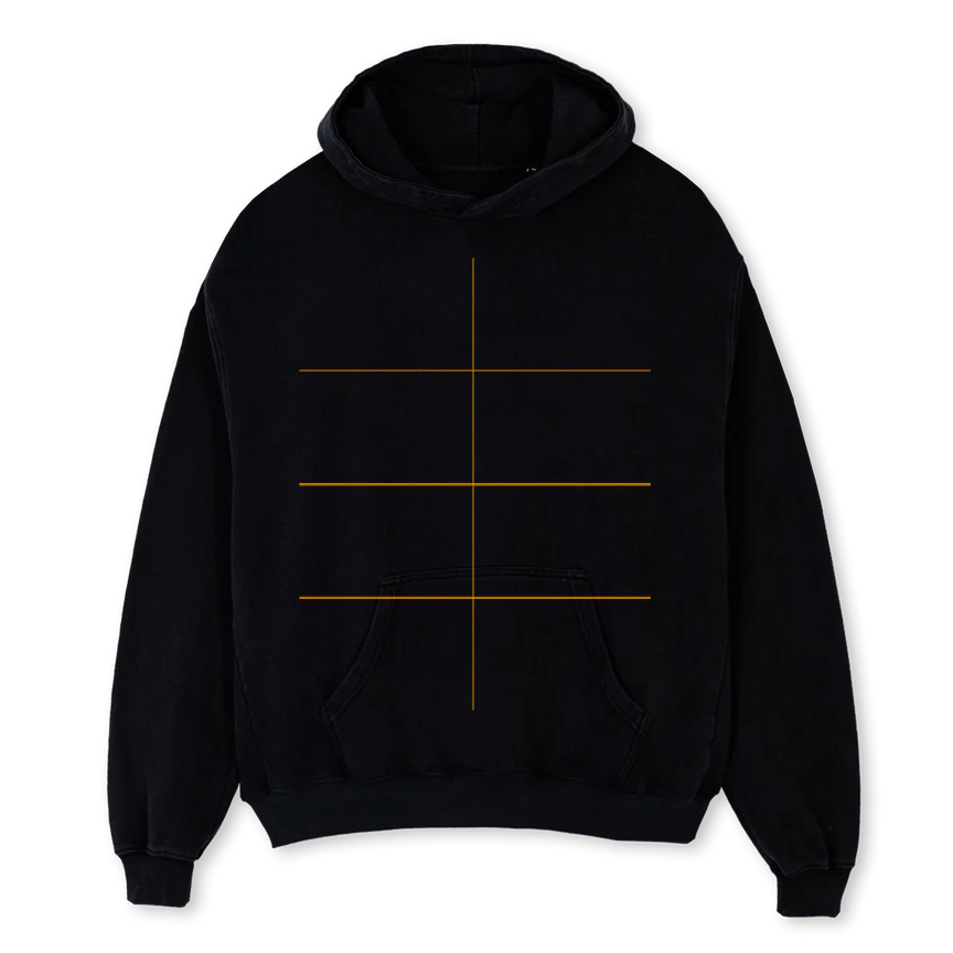 AIGLE NOIR SUDADERA  Black Oversized Hoodie.