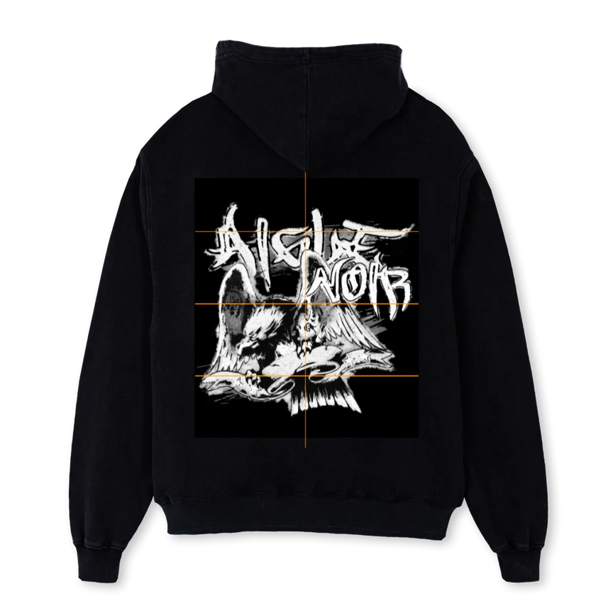 AIGLE NOIR SUDADERA Black Oversized Hoodie. - Image 2