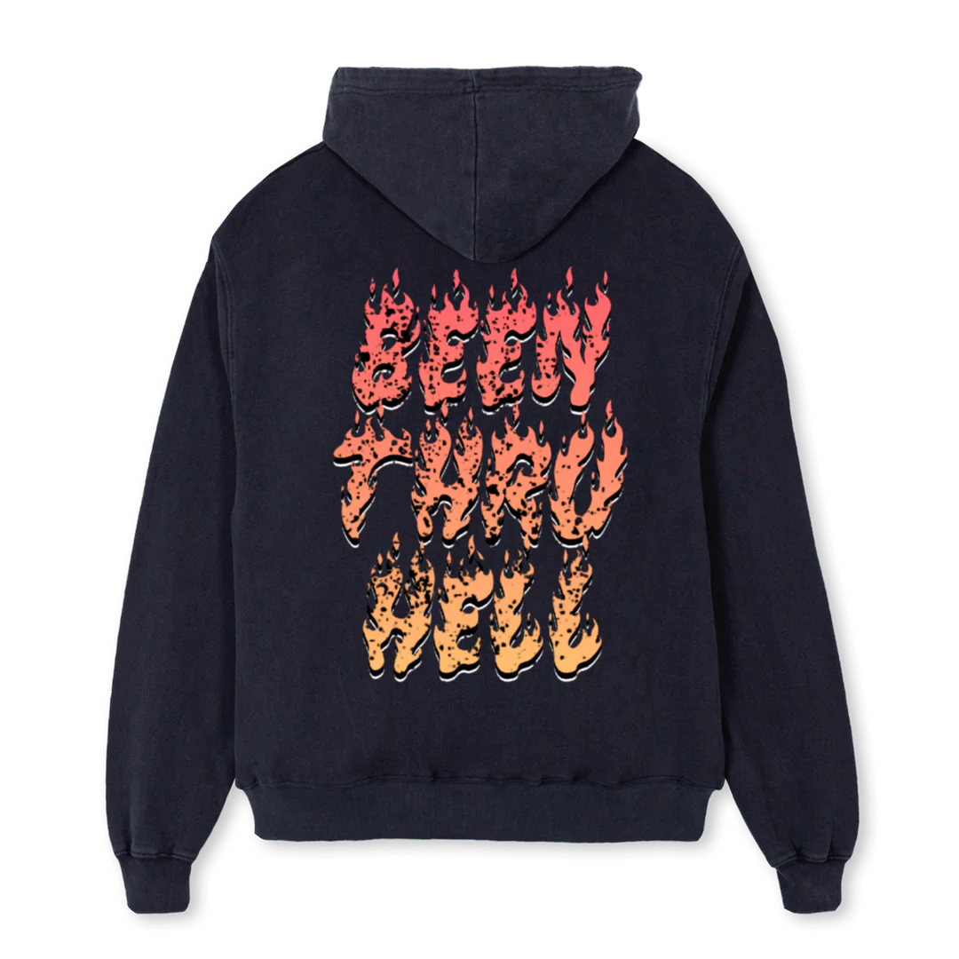 AIMENOIR BTH VTG POH Vintage Black Oversized Hoodie. - Image 2