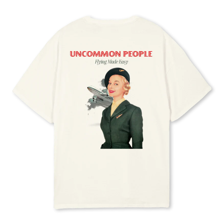 AIRLINES Cream Oversized Tee. - Image 2