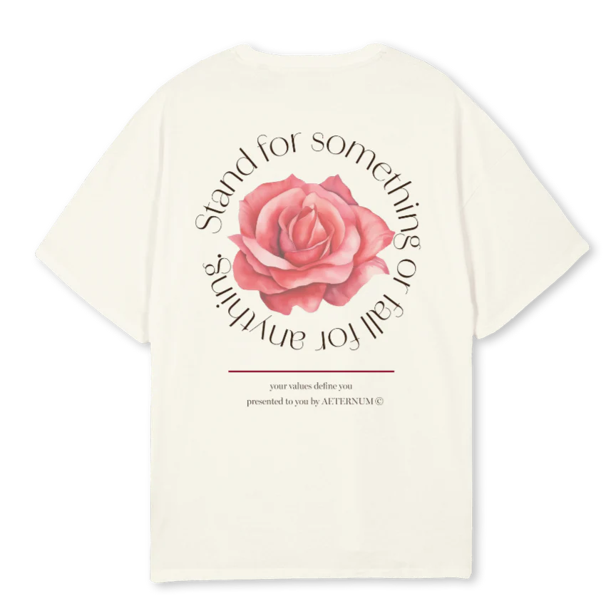 ROSESTAND_OS Cream Oversized Tee - Image 2