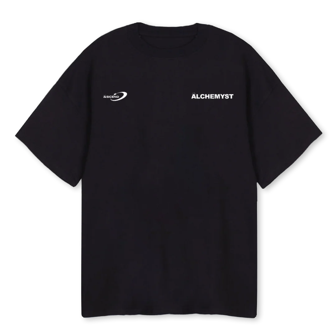 ALCHEMYST2 Black Oversized Tee.