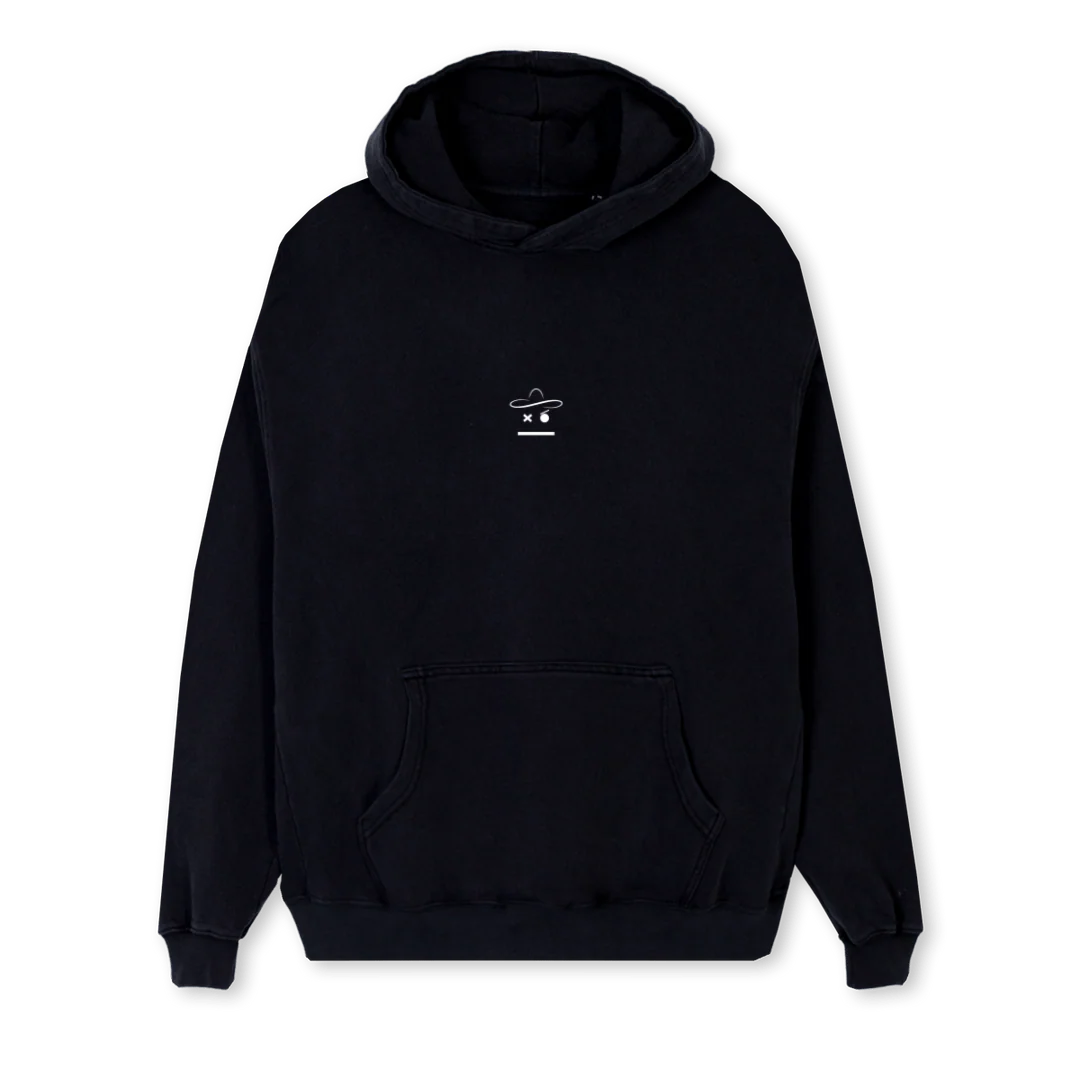 WATHCINGMEYOUHOOD_REG Black Regular Hoodie.