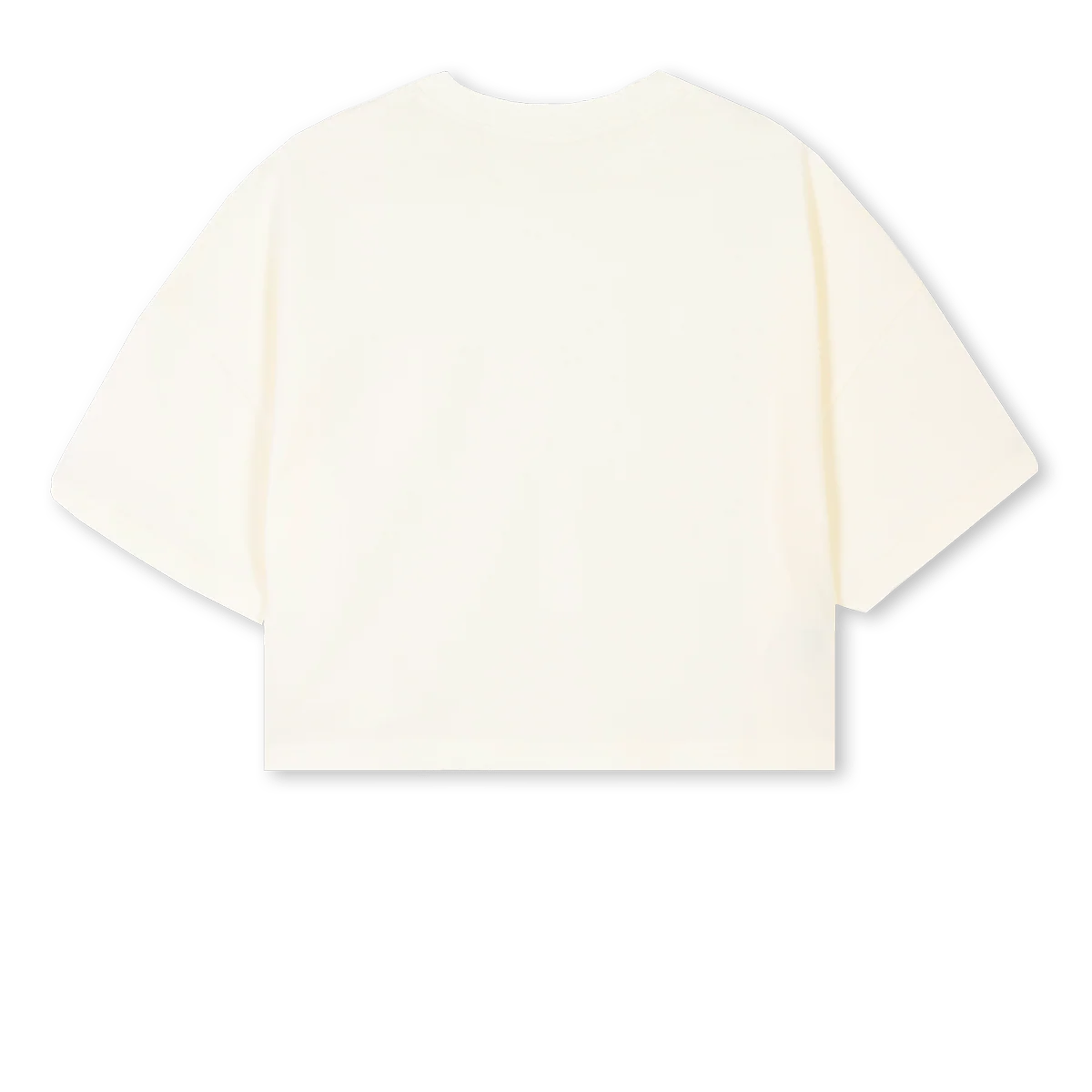 ALEREWOMENS Cream Cropped Oversized Tee. - Image 2