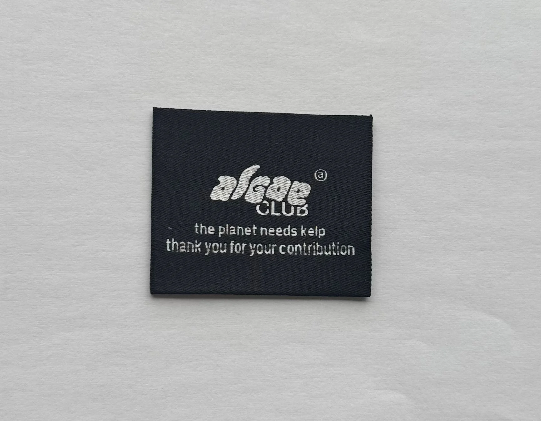 ALGAE CLUB Custom Neck Label.