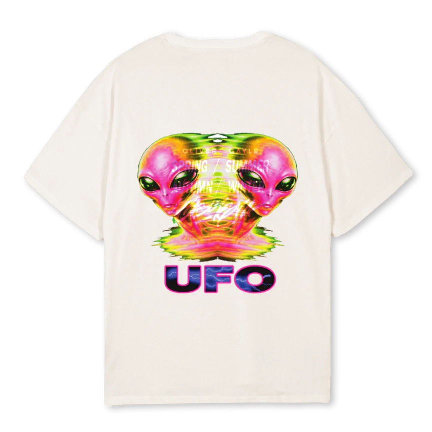 ALIEN Vintage White Oversized Tee. - Image 2