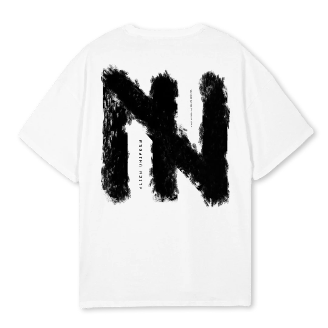 ALIENUNIFORMBIGWHITE White Oversized Tee. - Image 2