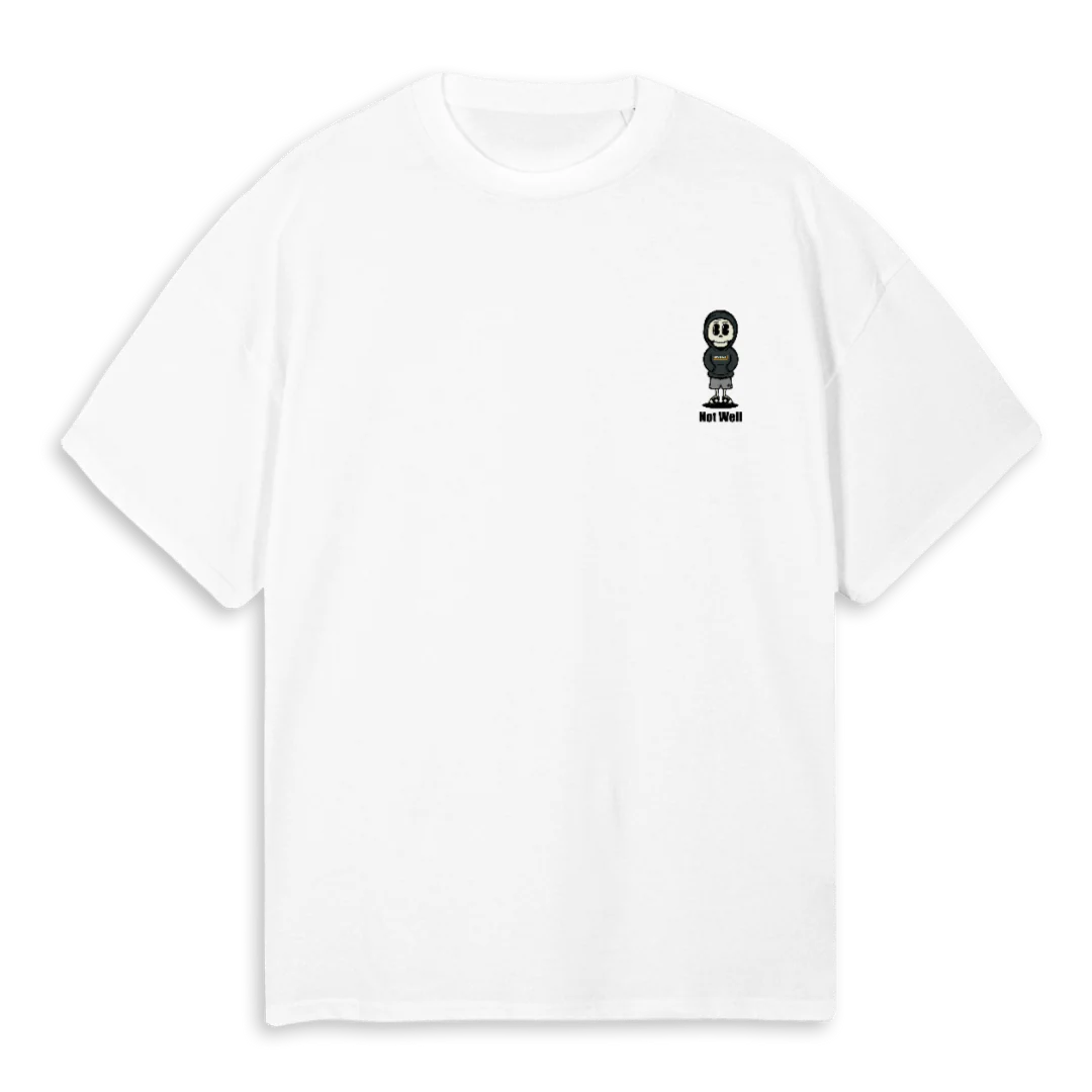 ALIVE AND NOT WELL White Oversized Tee.