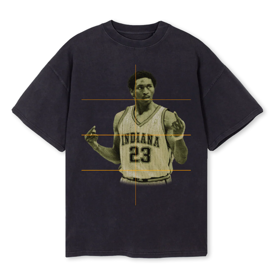ALL DUBS RON Vintage Black Oversized Tee.
