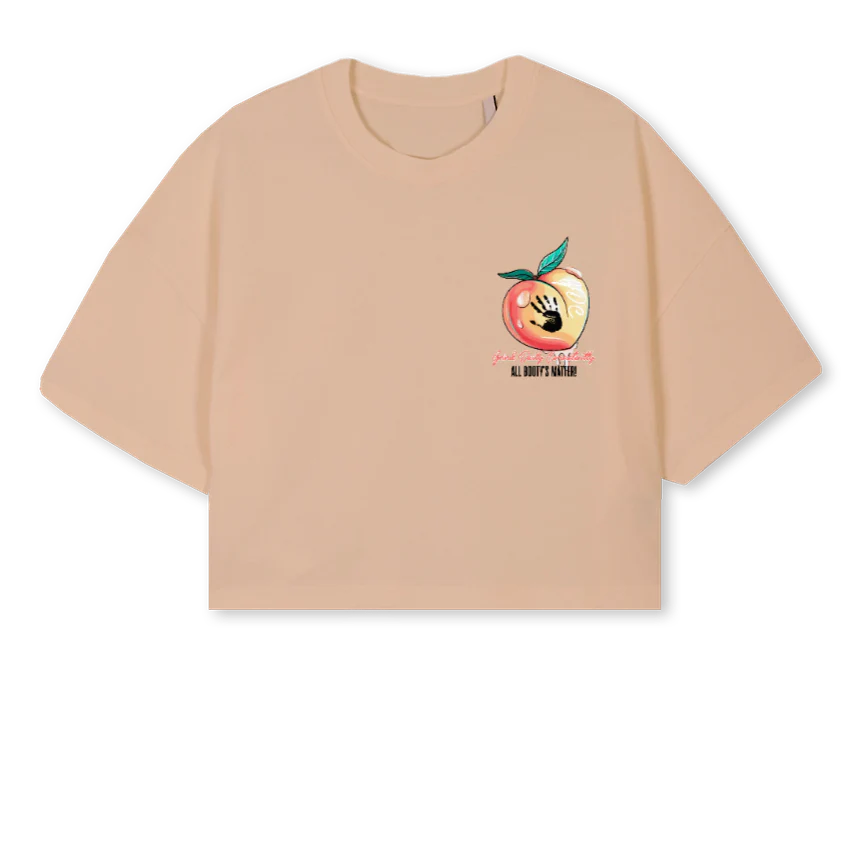 ALLBTYSMATTER Croissant Cropped Oversized Tee.