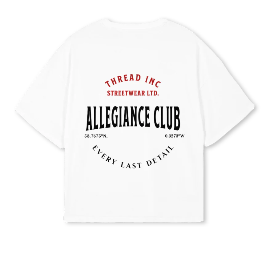 ALLEGIANCEWHIT White Oversized Boxy Tee. - Image 2