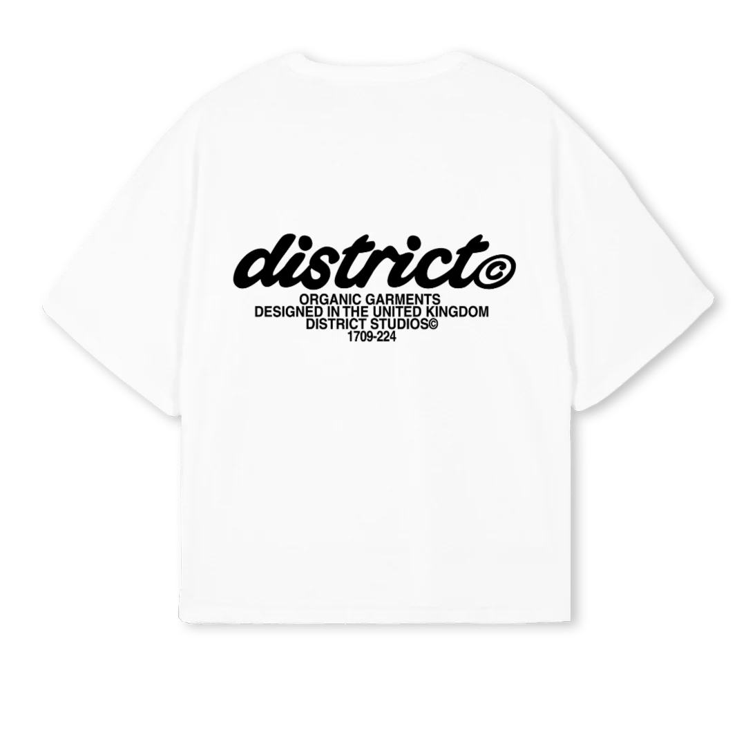 PRIMARYLOGOTEE_W White Oversized Boxy Tee - Image 2