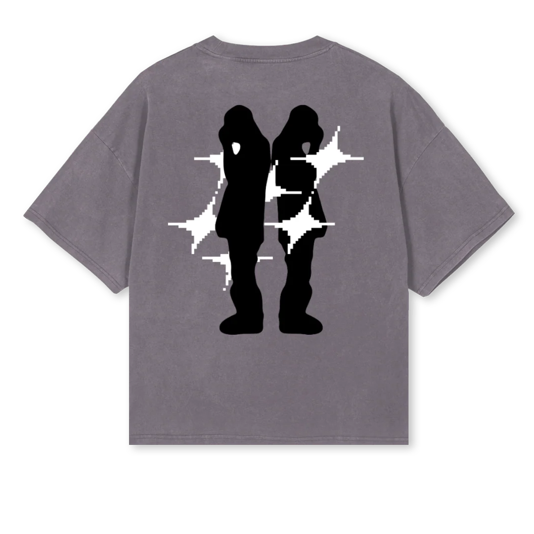 ALONE TOGETHER VTWO Pigment Grey Oversized Boxy Tee. - Image 2