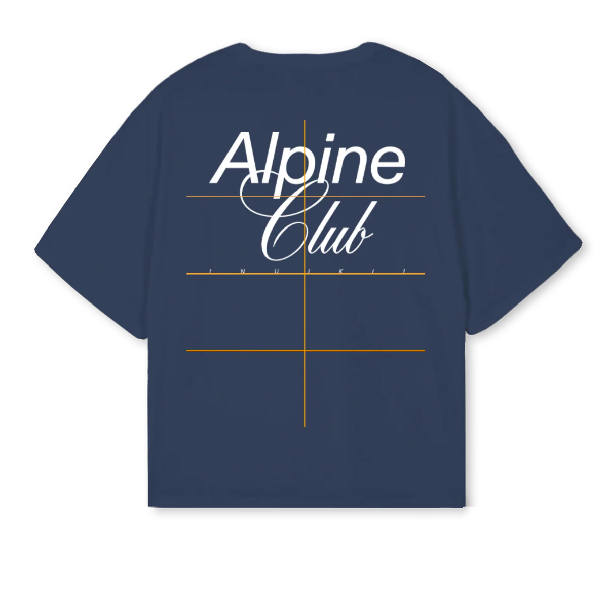 ALPINECLUBTSHIRTNAVY Navy Blue Oversized Boxy Tee. - Image 2