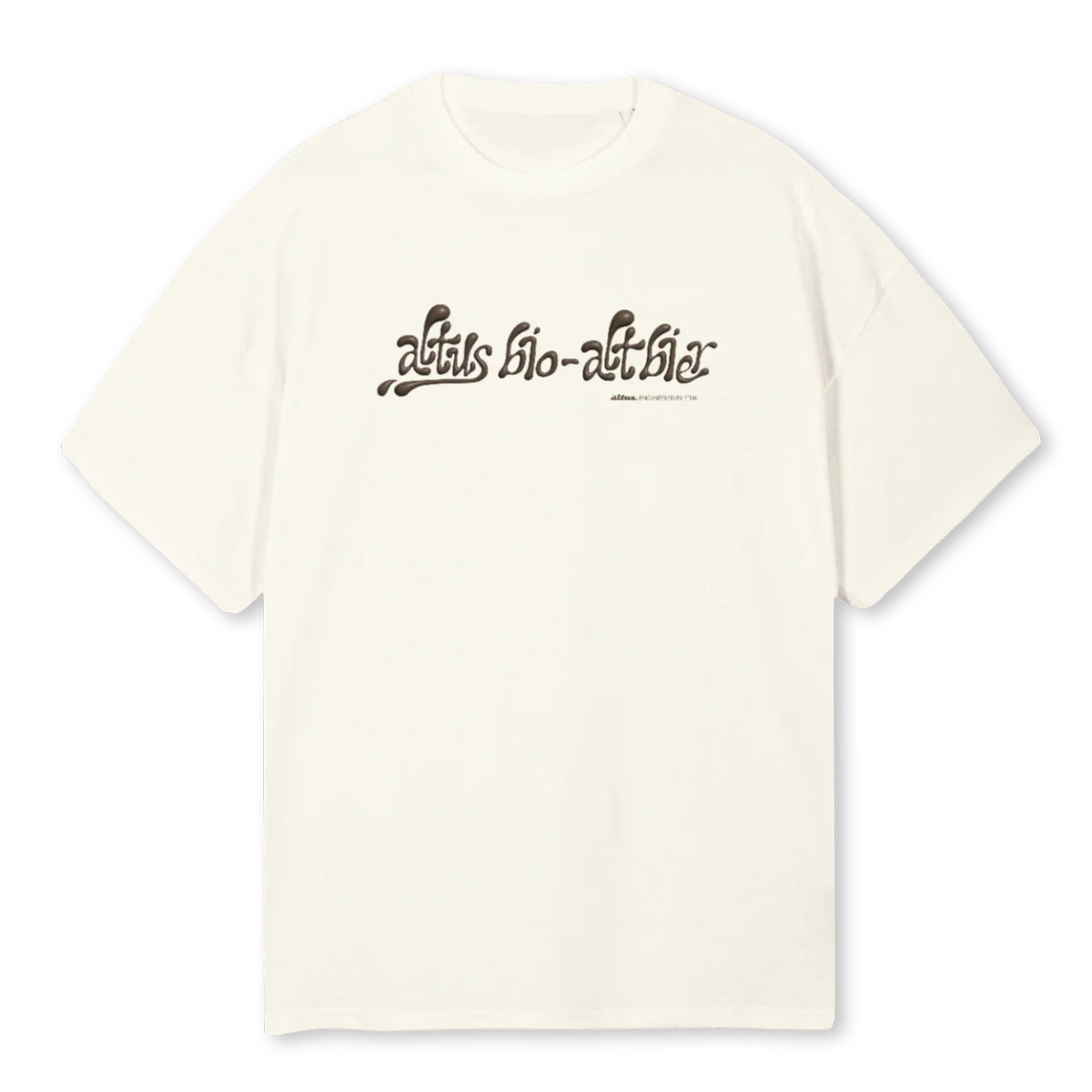 ALTUSWHITE Cream Oversized Tee.