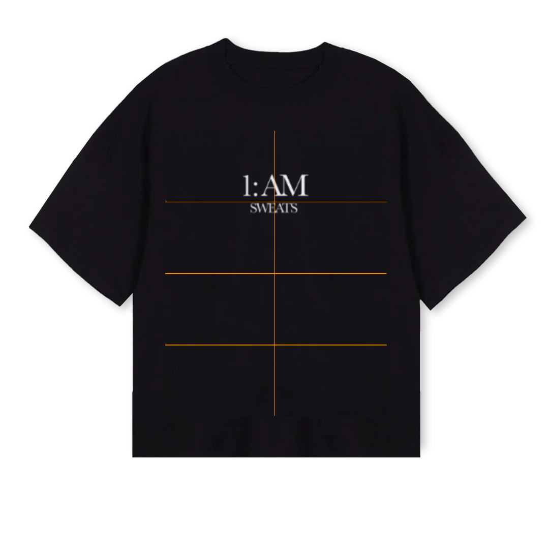 AMOBT Black Oversized Boxy Tee.