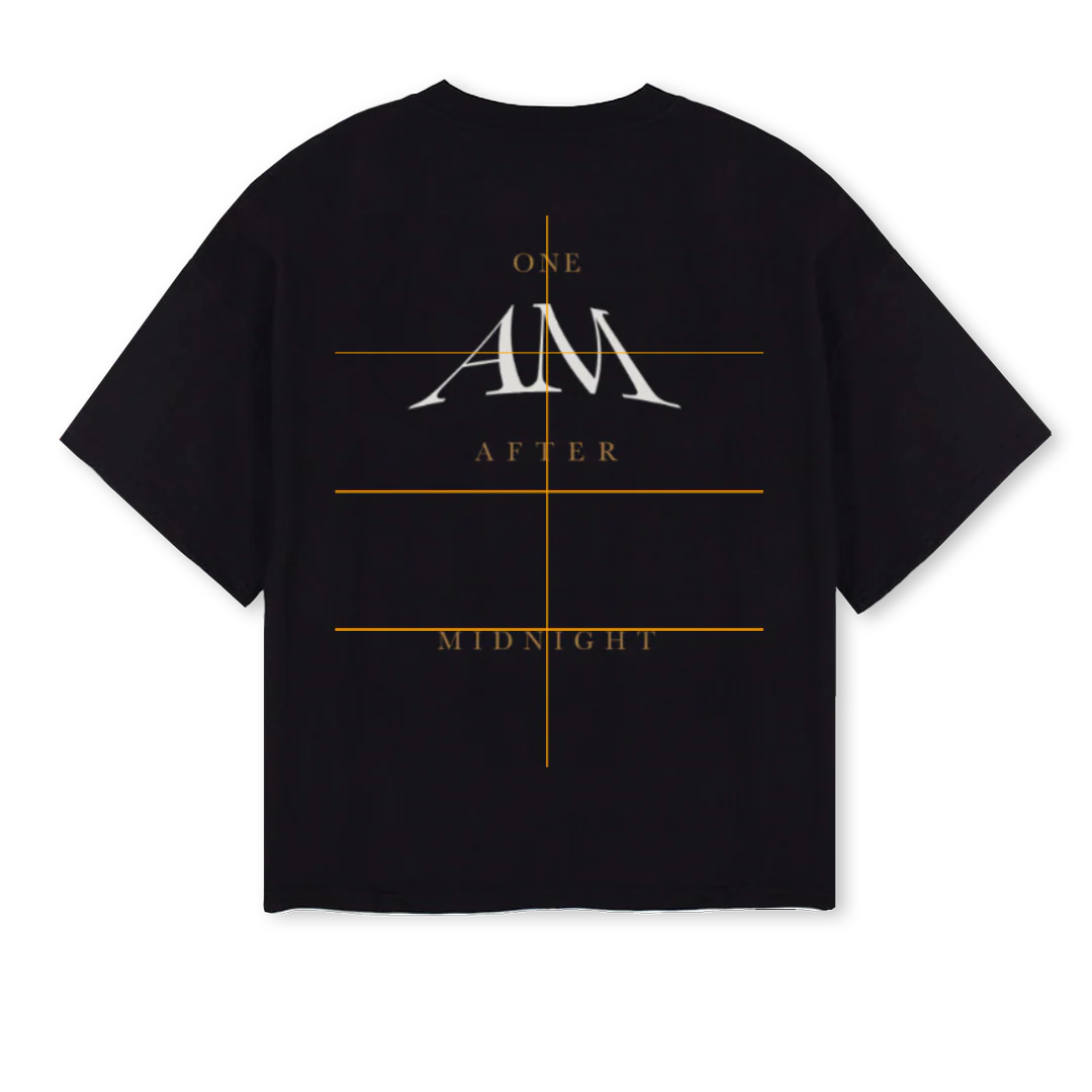 AMOBT Black Oversized Boxy Tee. - Image 2