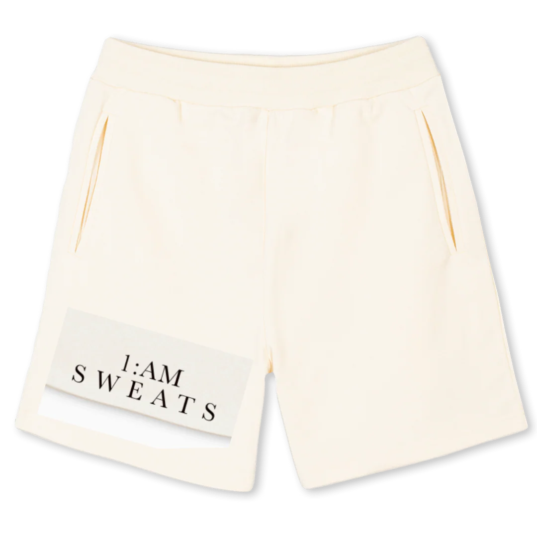 AM Cream Sweatshorts.