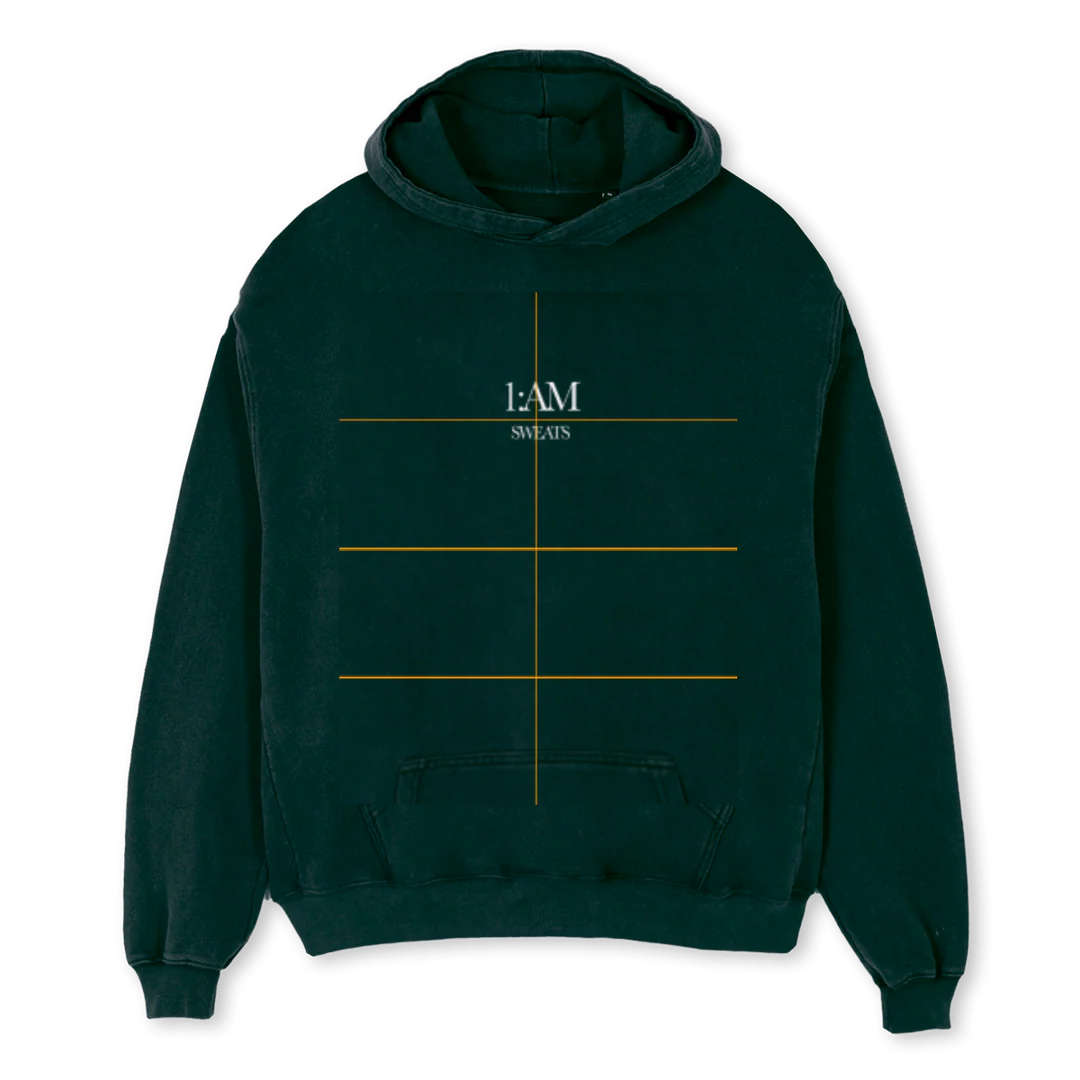 AMOSH Wild Green Oversized Hoodie.