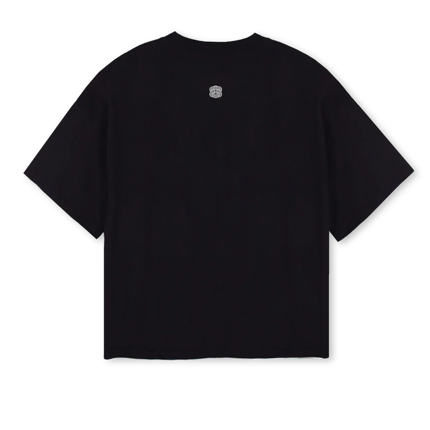 AMAR_5 Black Oversized Boxy Tee. - Image 2