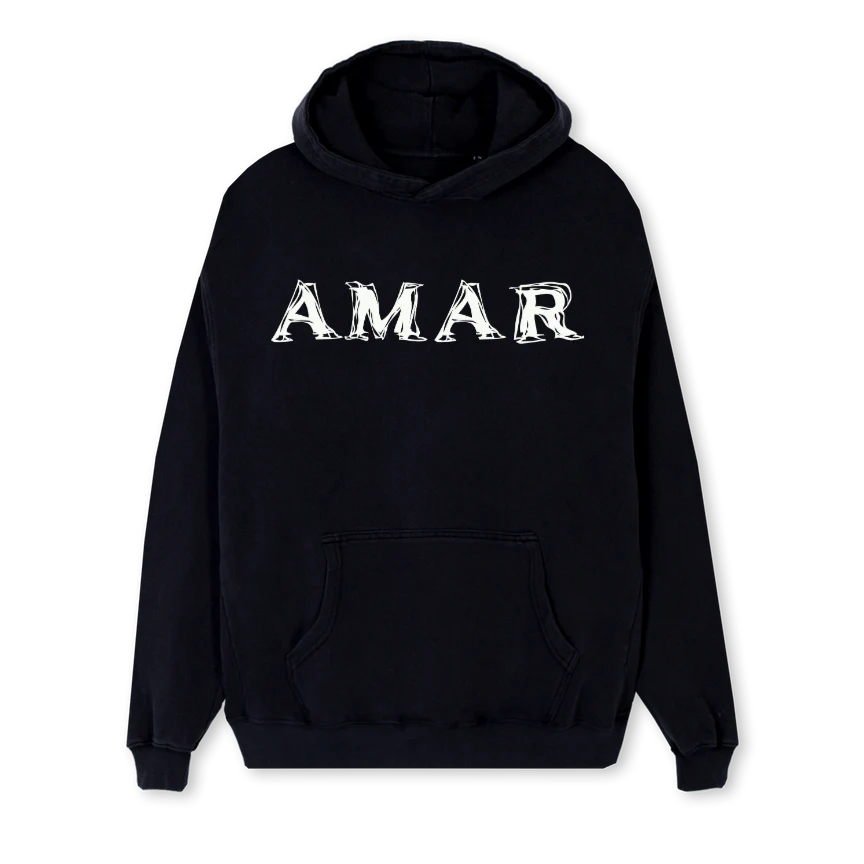AMAR_1 Black Regular Hoodie.