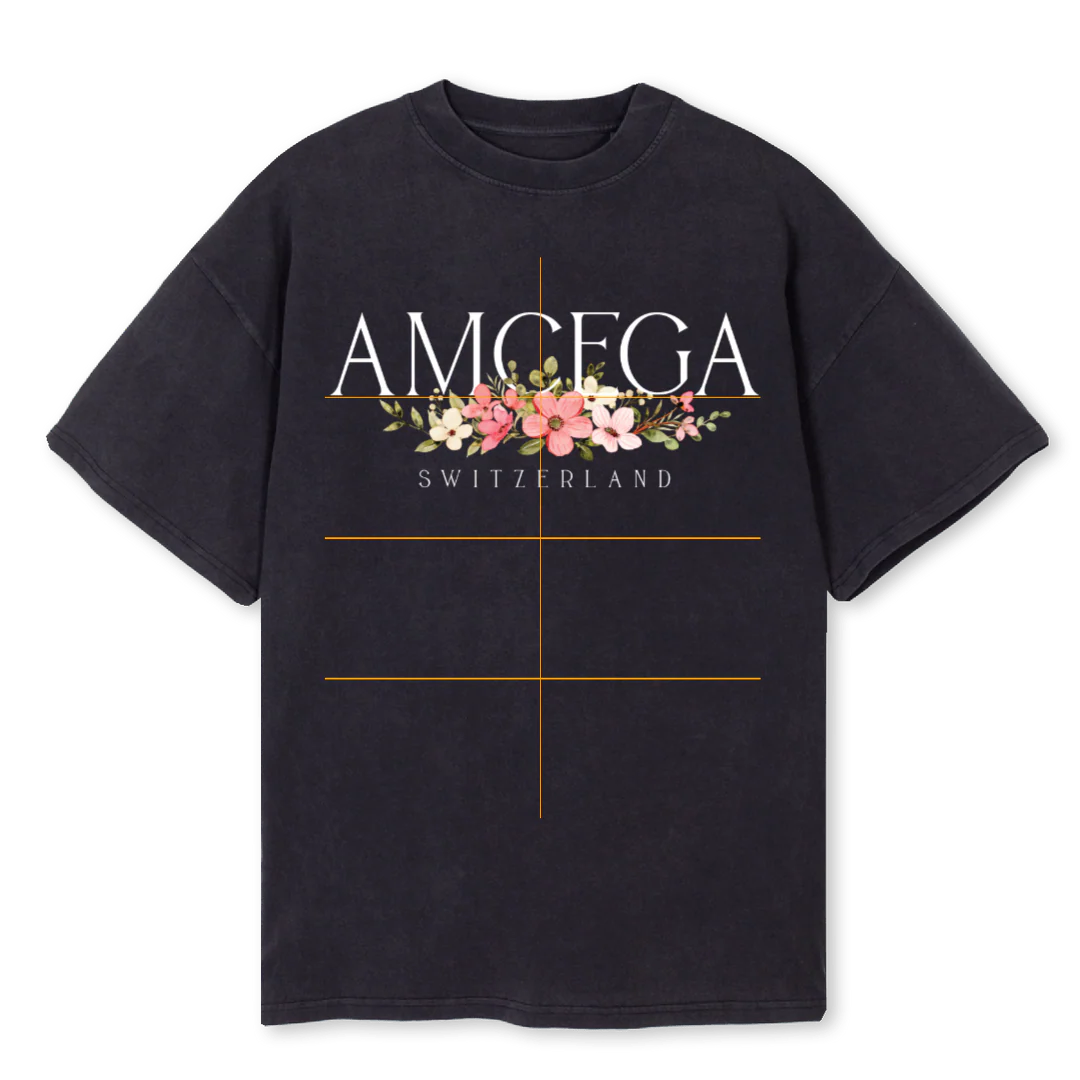 AMCEGA Vintage Black Oversized Tee.
