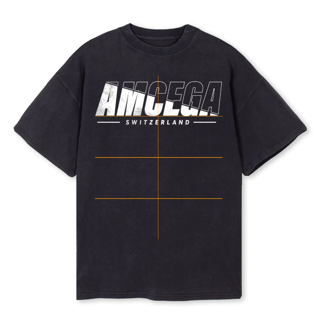 AMCEGASWISS Vintage Black Oversized Tee.