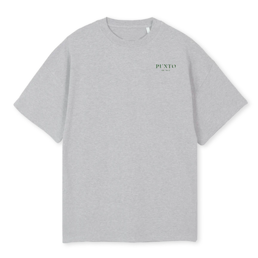 AMERICANO  Light Grey Marl Oversized Tee.