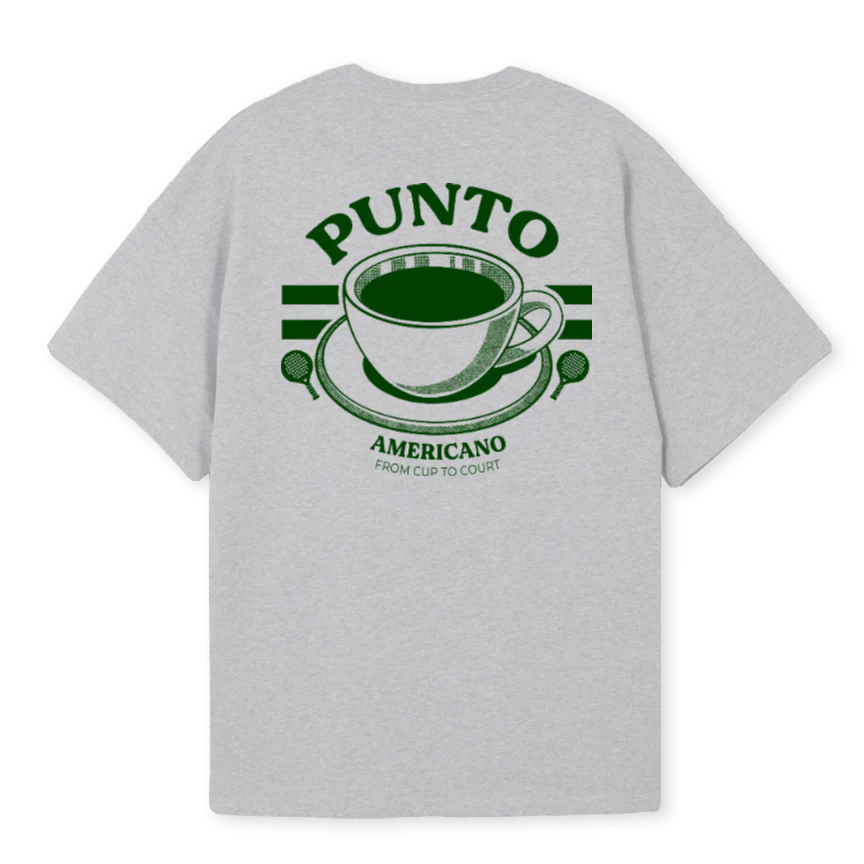AMERICANO  Light Grey Marl Oversized Tee. - Image 2