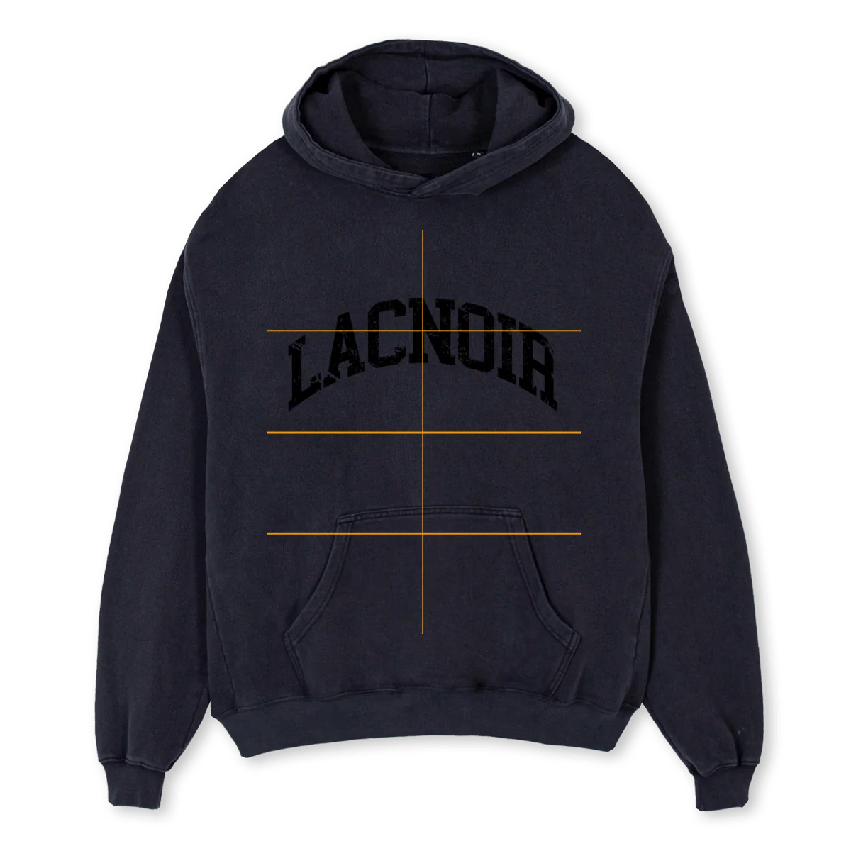 AMERICANTHREE Vintage Black Oversized Hoodie.