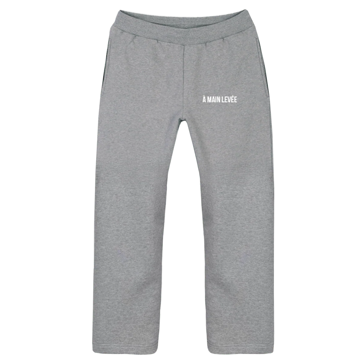 AML ESSENTIAL Grey Marl Straight-Leg Relaxed Sweatpants.