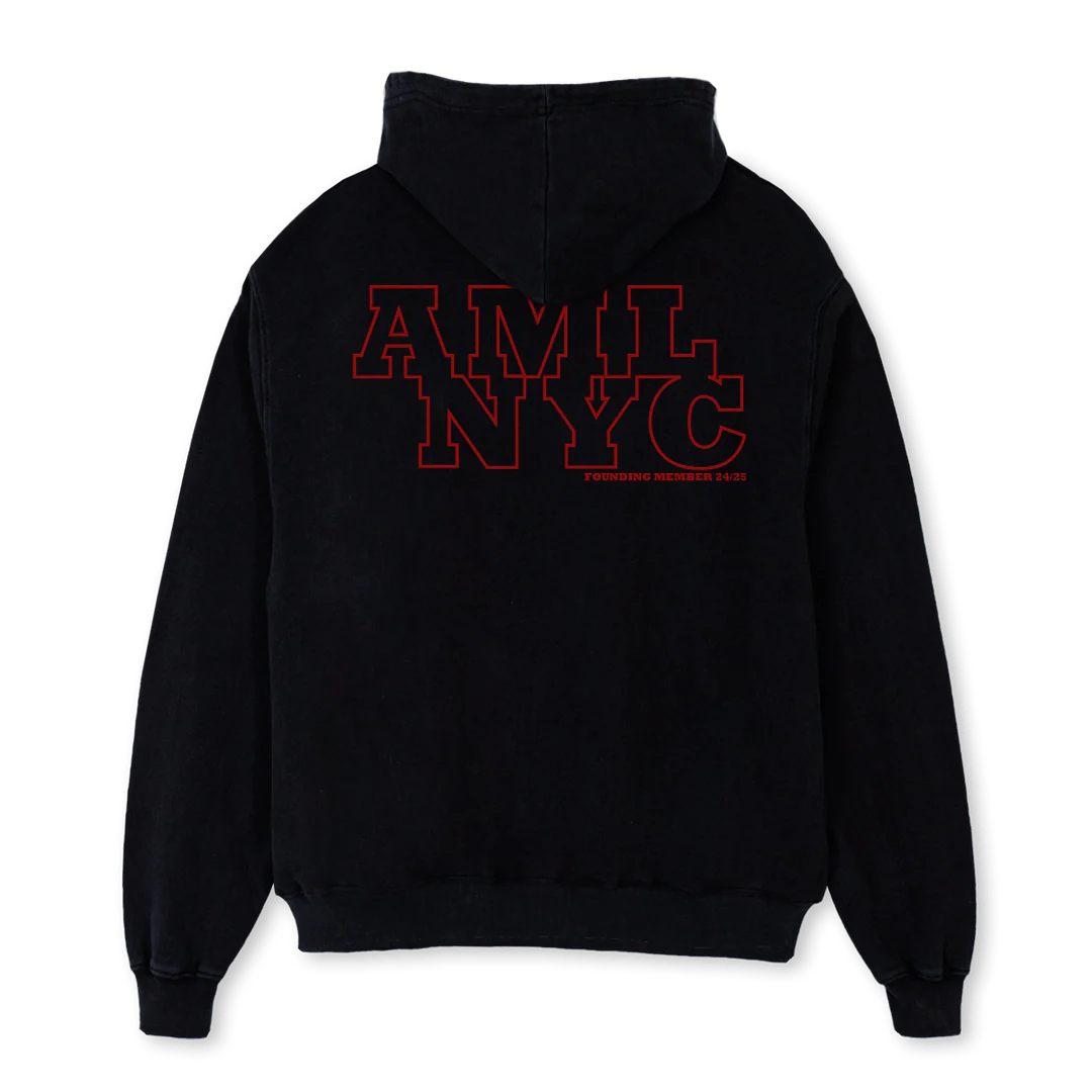 AMLBRABUS Black Oversized Zipped Hoodie. - Image 2