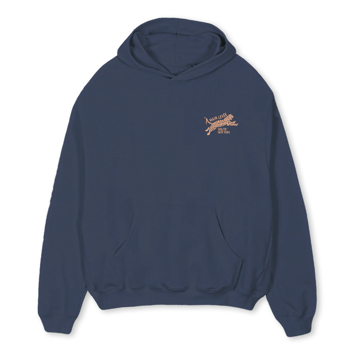 AMLCHINATOWNTIGER Navy Blue Oversized Hoodie.