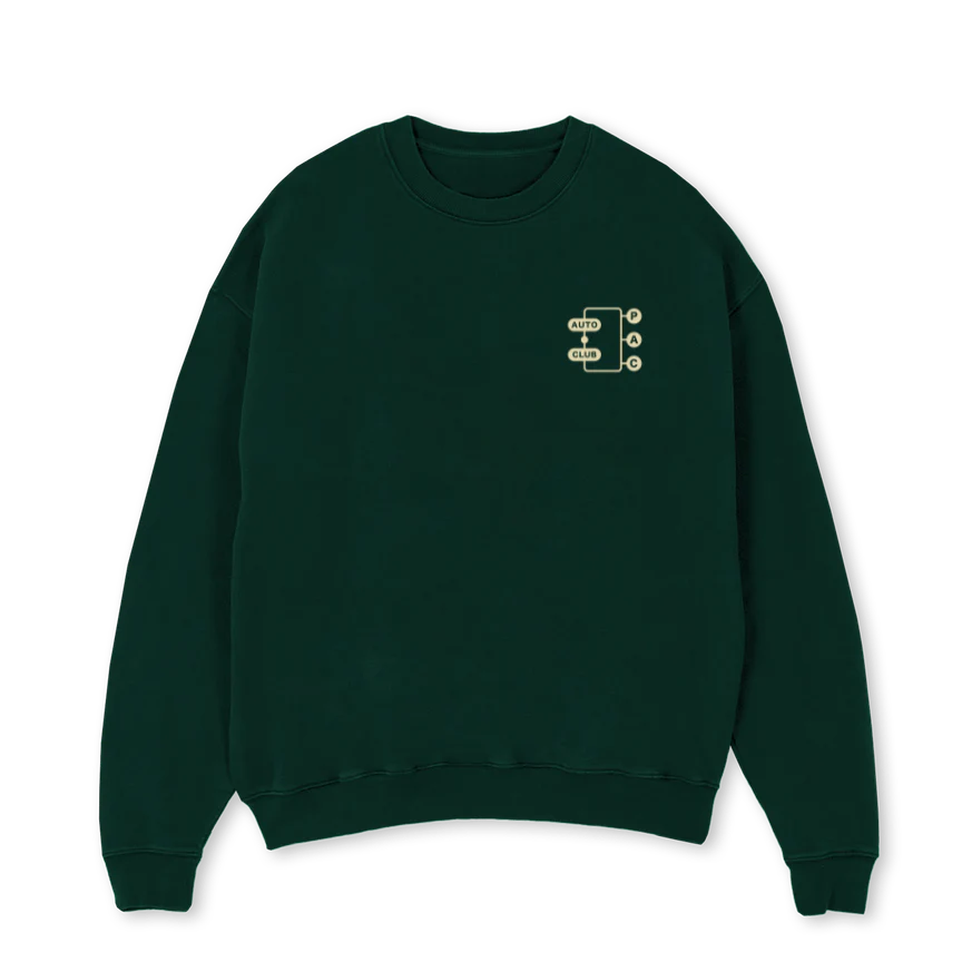 DROPPSWET_WG Wild Green Oversized Crewneck Sweater