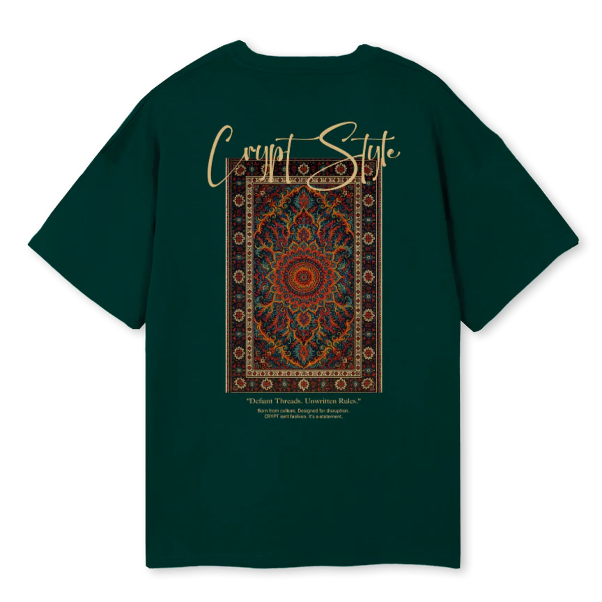 CRYPT CARPET DROP_WG Wild Green Oversized Tee - Image 2