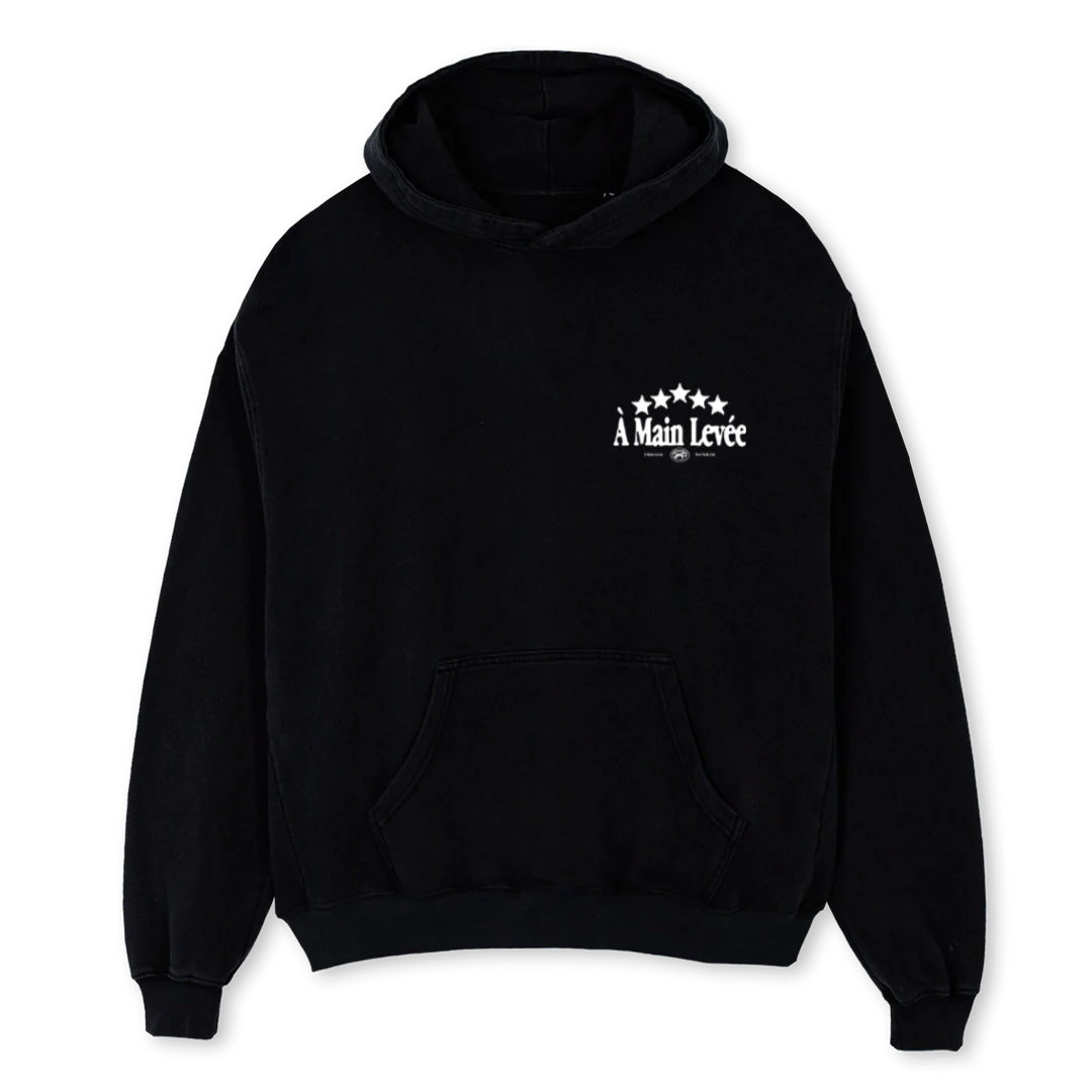 AMLSTARSHOOD_B Black Oversized Hoodie.