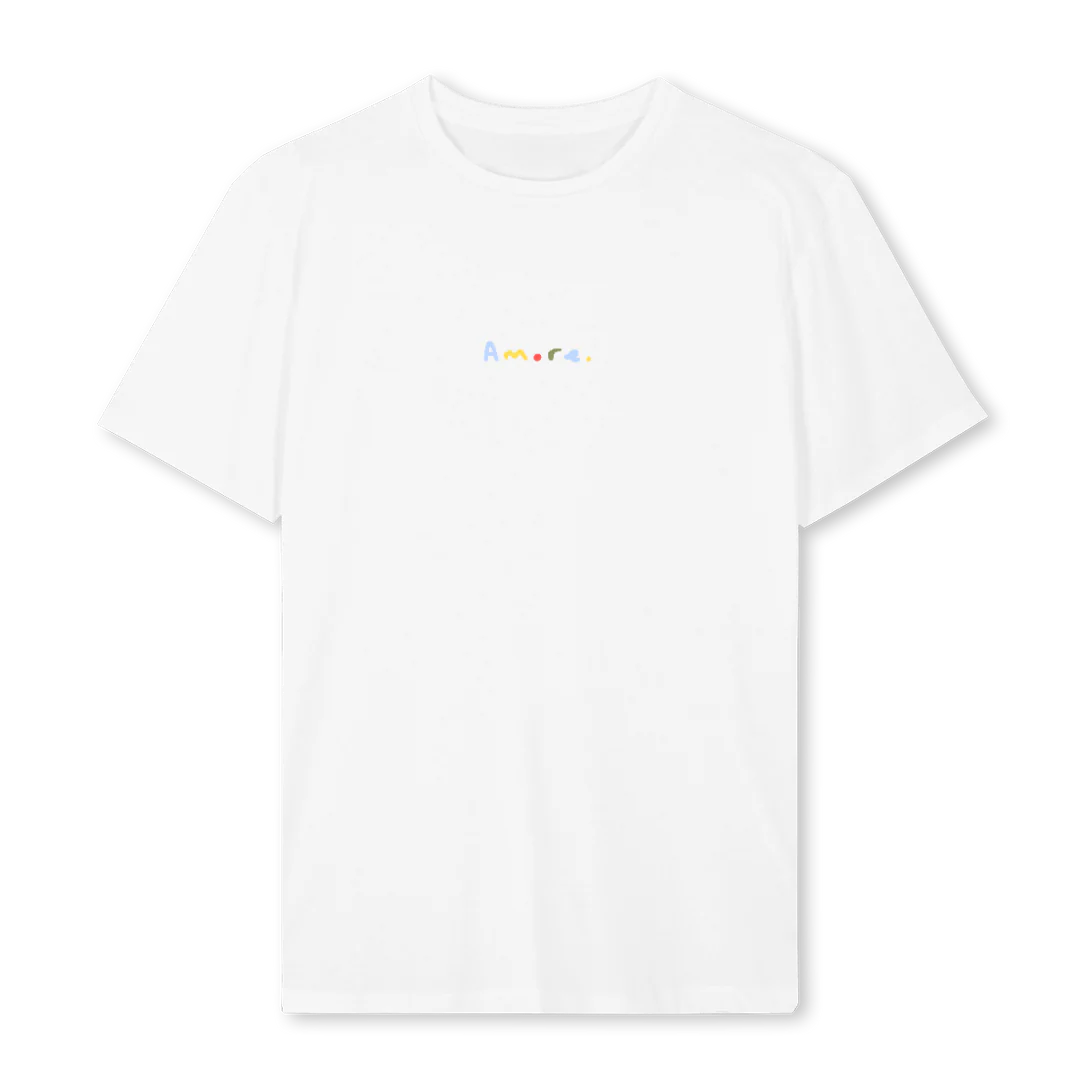 AMORE MULTI White Regular Tee.
