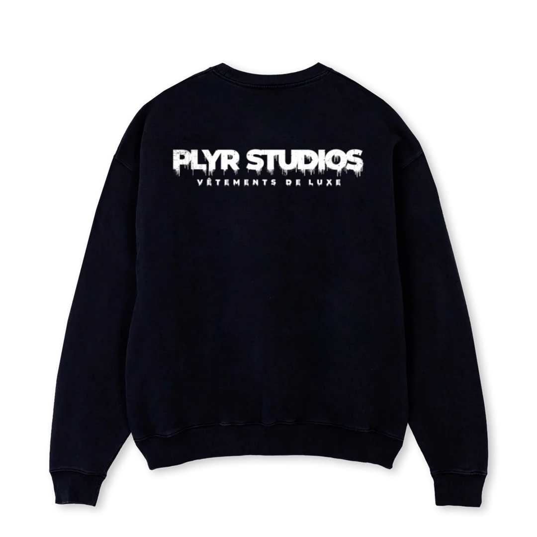 MICHEL_BC Black Oversized Crewneck Sweater - Image 2