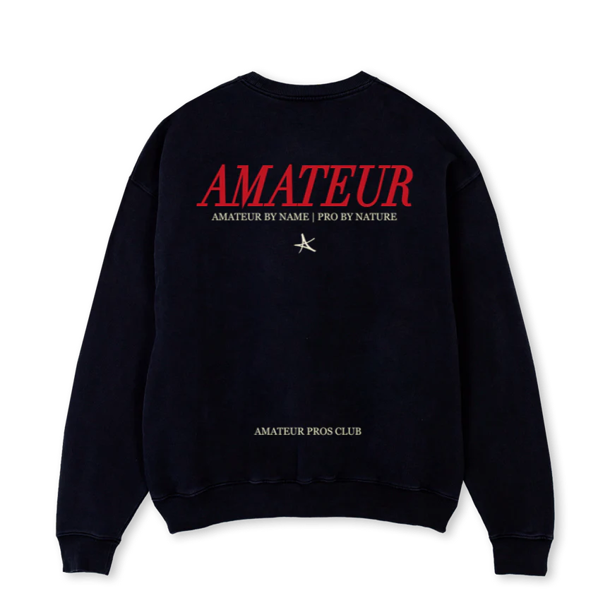 AMPJUMPERBLACK Black Oversized Crewneck Sweater. - Image 2