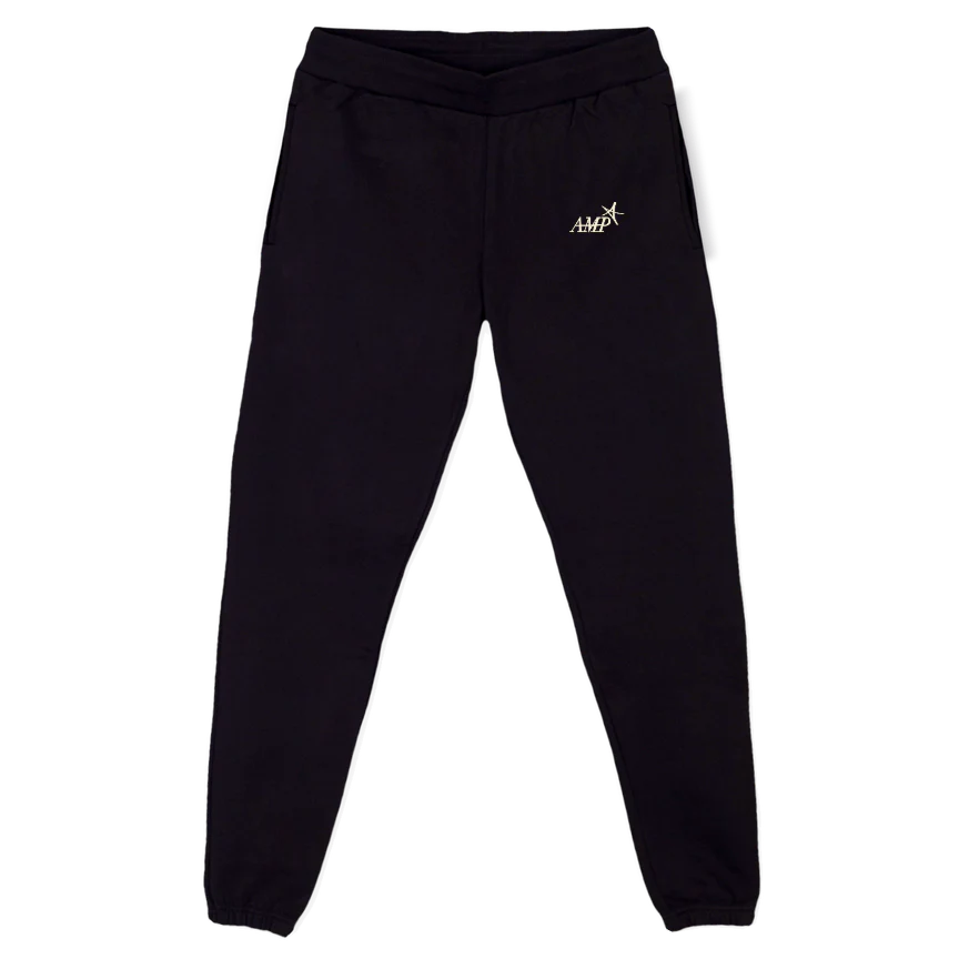 AMPTSBB Black Relaxed Sweatpants.