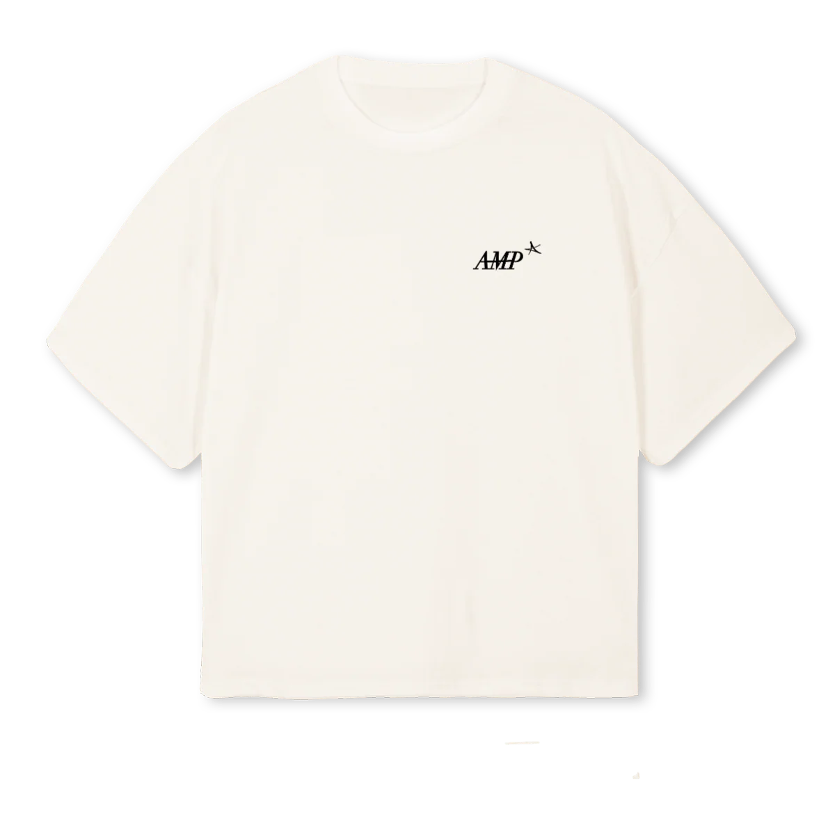 AMPTSHIRT Vintage White Oversized Boxy Tee.