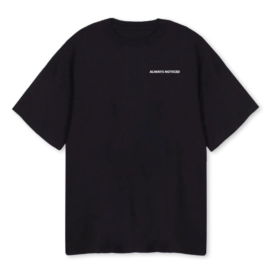 AN STARS Black Oversized Tee.