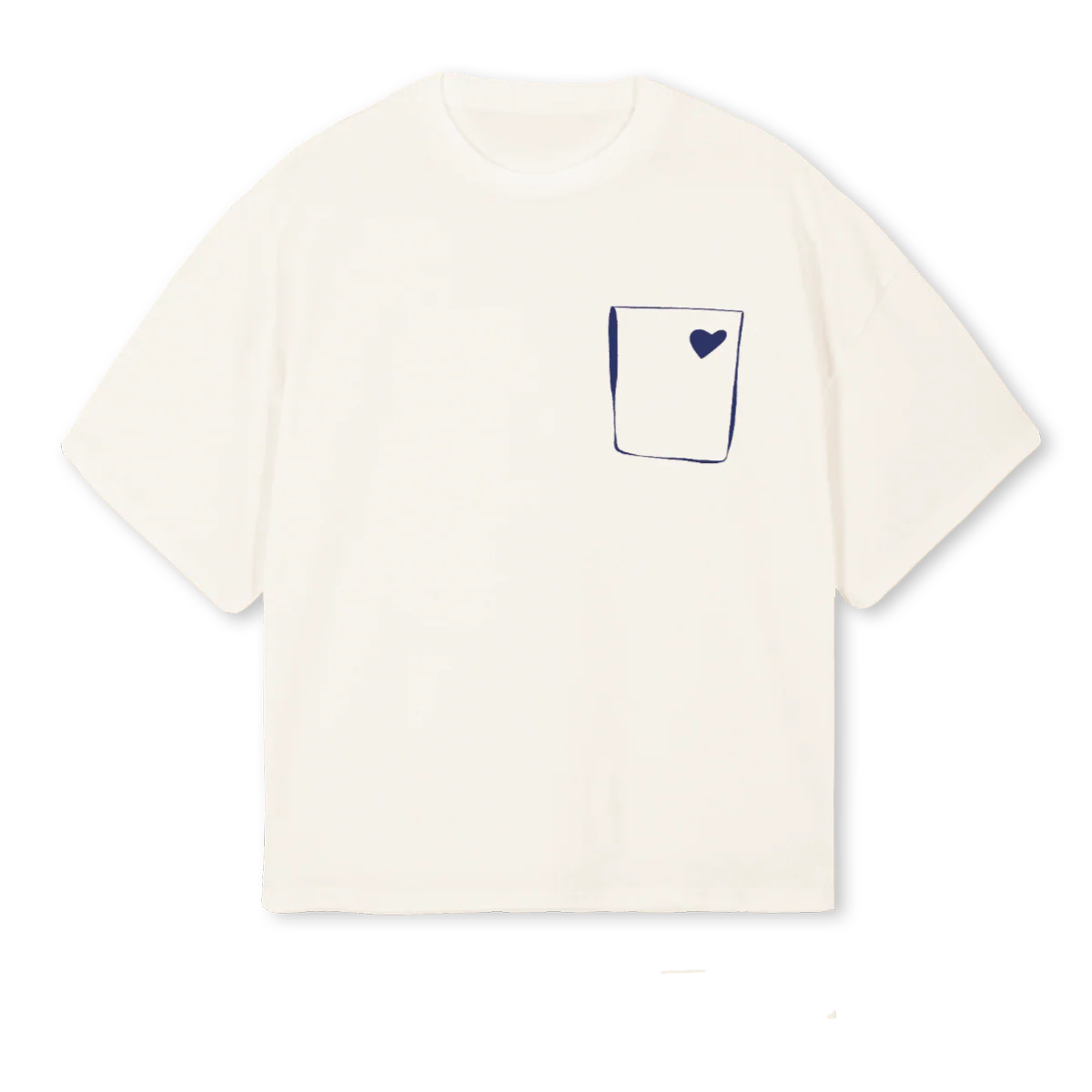 ANDFLOWHUGS Vintage White Oversized Boxy Tee.