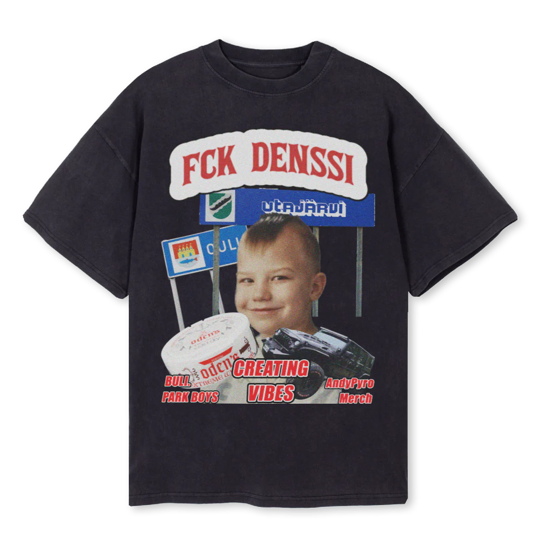 ANDYPYRO Vintage Black Oversized Tee.