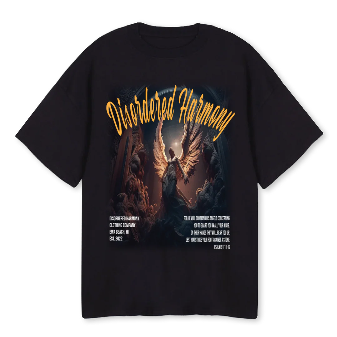 ANGEL 2 Black Oversized Tee.