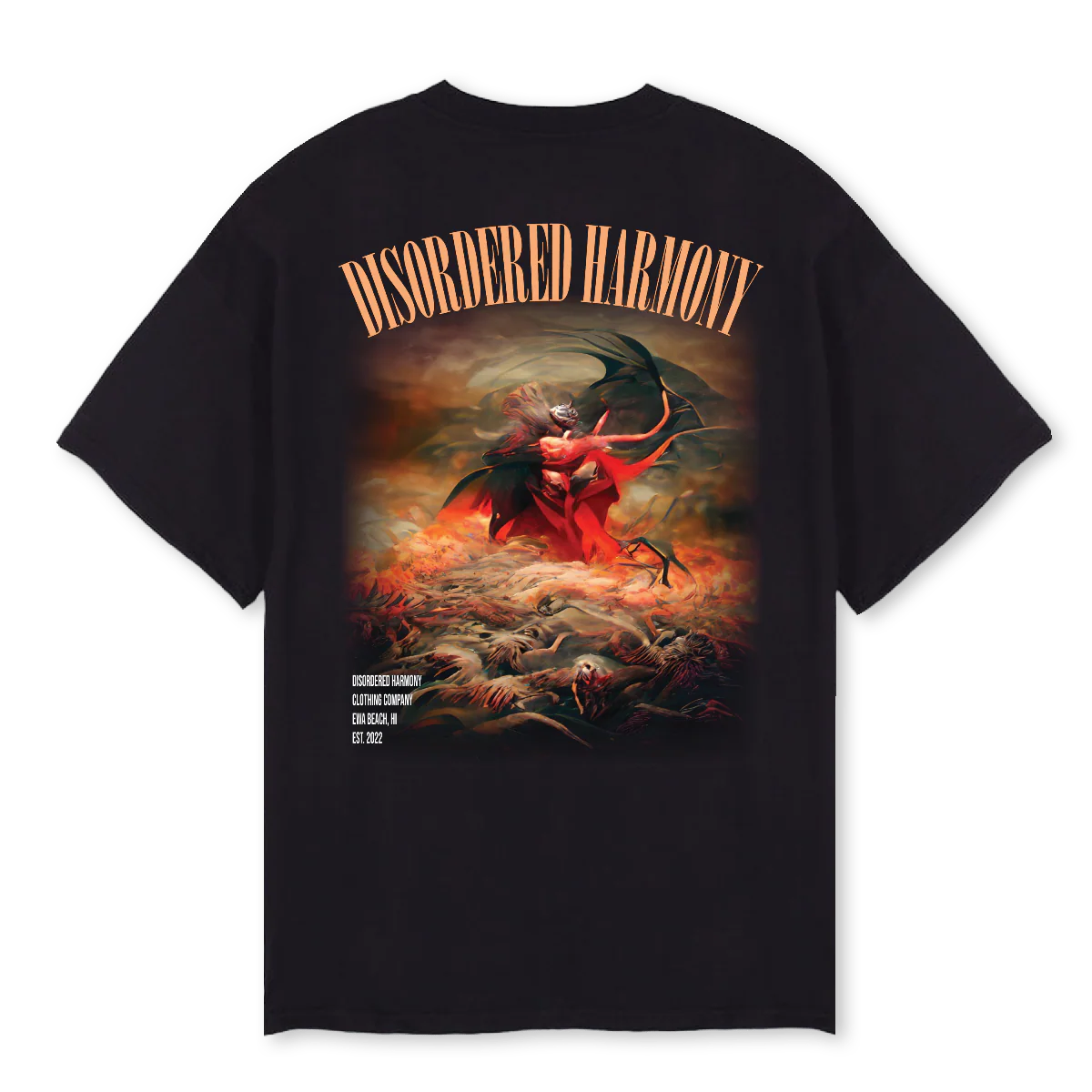 ANGEL 5 Black Oversized Tee.
