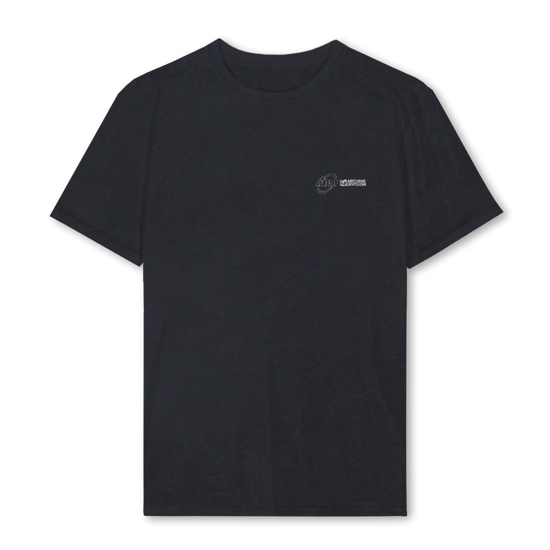ANGEL REG TEXTURED Vintage Black Regular Tee.