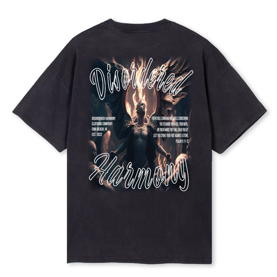 ANGEL 1 Vintage Black Oversized Tee.